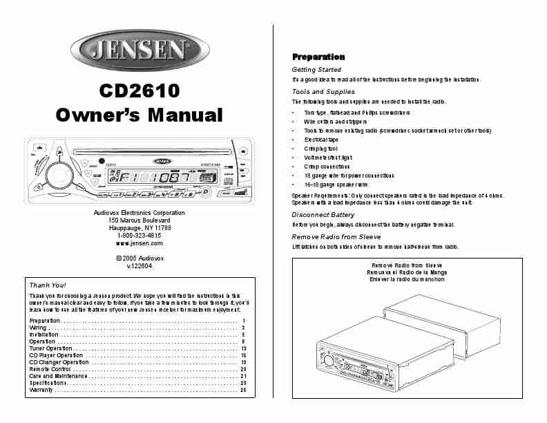 Audiovox Car Stereo System CD2610-page_pdf